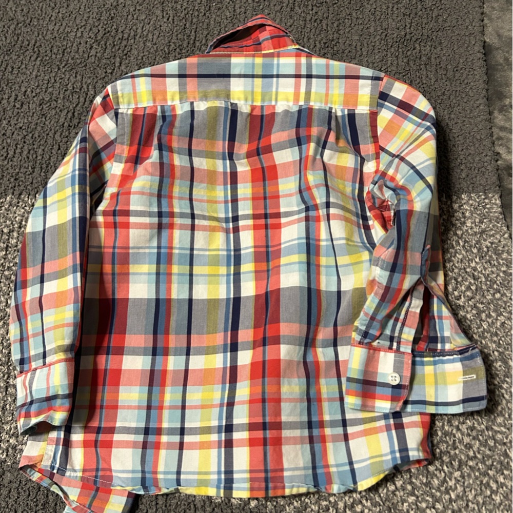 Nordstrom Madras Plaid Button Down Shirt - Picture 2 of 3